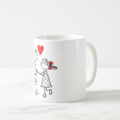 Cute Couple Café Mug (Devant droit)