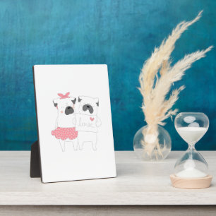 Cute Couple French Bulldog Love HONDENLIEFHEBBER Fotoplaat
