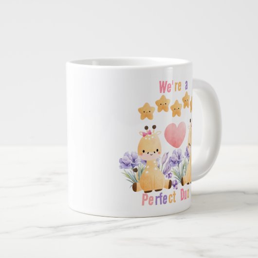 Cute Couple Giraffe Mug | Nous sommes un duo parfa (Devant droit)