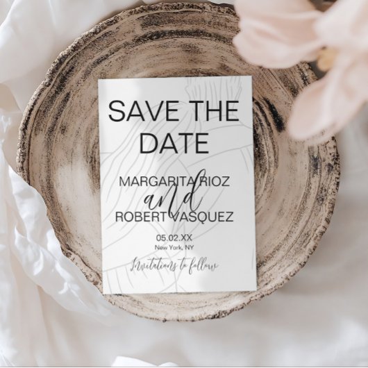 Cute Couple Hugging Script Save the Date Kaart