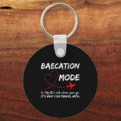 Cute Couples Trip Matching Vacation Baecation Mode Sleutelhanger (Voorkant)
