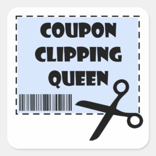Cute Coupon Clipping Queen Gezegde Vierkante Sticker
