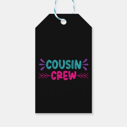 Cute Cousin Crew Cadeaulabel (Voorkant)