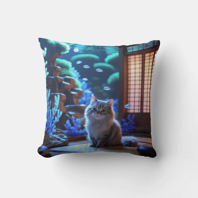 Cute Coussin de chat - Décor adorable et confortab (Recto)