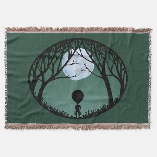 Cute couverture Alien E.T. Alien Gris Jetée Blanch (Devant)