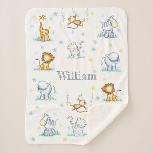 Cute couverture bébé jungle (Devant)