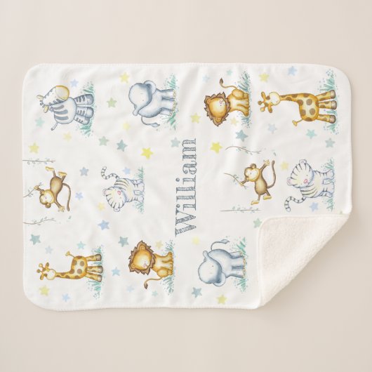 Cute couverture bébé jungle (Devant (Horizontal))