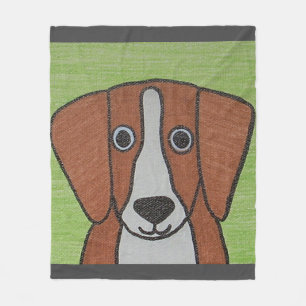 Cute couverture en polaire Beagle