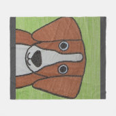 Cute couverture en polaire Beagle (Devant (Horizontal))