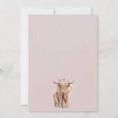 Cute Cow Calf Chic Floral Baby shower Invitation (Dos)