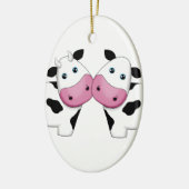 Cute Cow Couple Keramisch Ornament (Links)