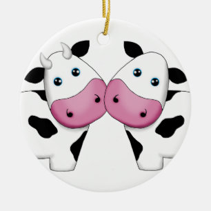 Cute Cow Couple Ornament