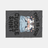 Cute Cow Couple This Is Our Cuddle  Fleece Deken (Voorkant (Horizontaal))