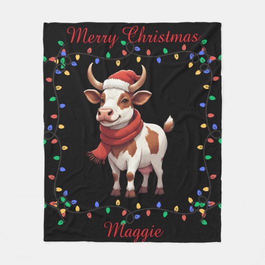 Cute Cow Fleece Blanket (Voorkant)