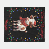 Cute Cow Fleece Blanket Deken (Voorkant (Horizontaal))