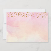 Cute Cow Floral Rose Gold Invitation (Dos)