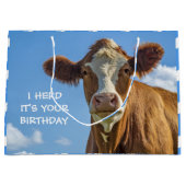 Cute Cow I Herd c'est votre grand sac cadeau d'ann (Devant)