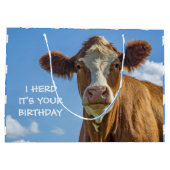 Cute Cow I Herd c'est votre grand sac cadeau d'ann (Dos)