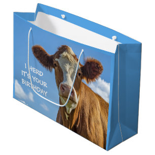 Cute Cow, ik heb gehoord dat het jouw verjaardag i Groot Cadeauzakje