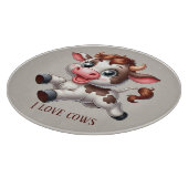 Cute cow lovers customizable snijplank (Hoek)