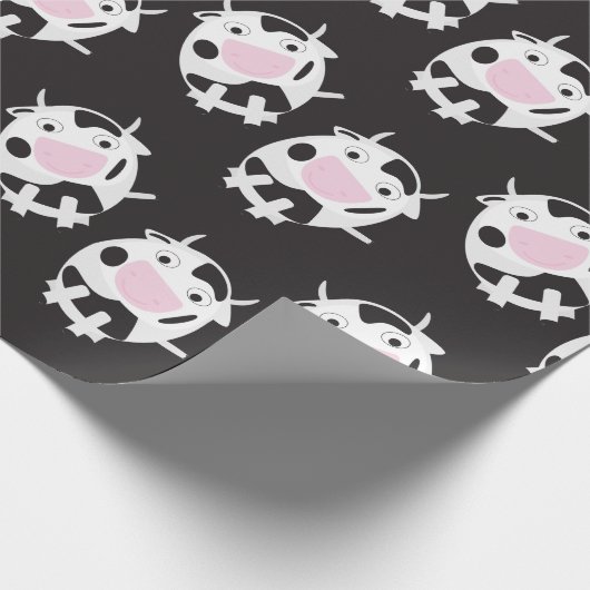 Cute Cow Pattern Cadeaupapier (Hoek)