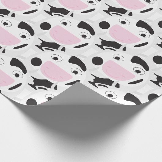 Cute Cow Pattern Cadeaupapier (Hoek)
