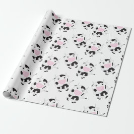 Cute Cow Pattern Cadeaupapier