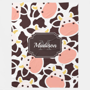 Cute Cow Pattern Fleece Deken