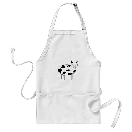 Cute Cow Standaard Schort (Voorkant)
