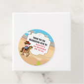 Cute Cowboy 1st Birthday Bedankjes Labels (In situ)