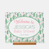 Cute Cowboy Cactus Baby shower Floral Bienvenue (Recto)