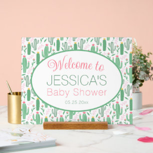 Cute Cowboy Cactus Baby shower Floral Bienvenue