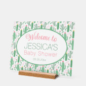Cute Cowboy Cactus Baby shower Floral Bienvenue (Angle)