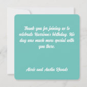 Cute Cowboy & Horse Merci Anniversaire (Dos)