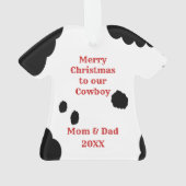 Cute Cowboy Personalized Ornament (dos)
