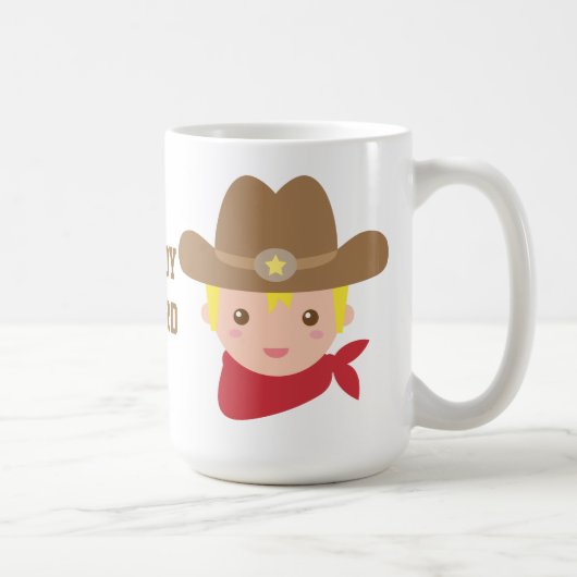 Cute Cowboy Sheriff Star Personalized Pet Mug Koffiemok (Rechts)