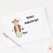 Cute Cowboy Snowman Gift Label (Envelop)