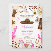 Cute Cowgirl Uitnodiging (Voorkant)