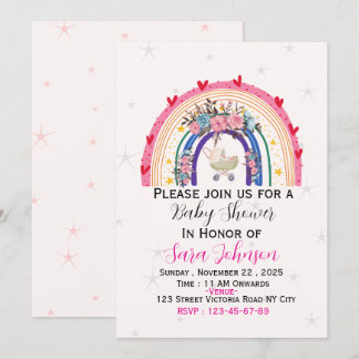 Cute & Cozy Baby Shower Uitnodiging voor de Aankom