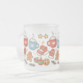 Cute Cozy Christmas Doodles Mug (Devant gauche)