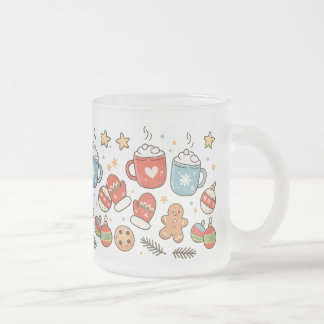 Cute Cozy Christmas Doodles Mug Matglas Koffiemok