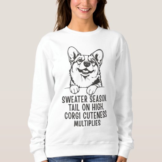 Cute Cozy Corgi Lover Sweatshirt for Fall & Winter (Devant)