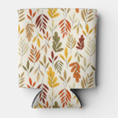 Cute Cozy Fall Leaves Pattern Blikjeskoeler (Voorkant)