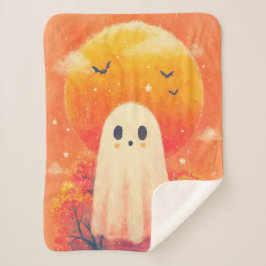 Cute Cozy Halloween Blanket Sherpa Deken