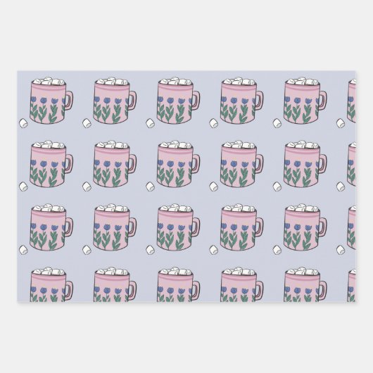 Cute Cozy Hot Chocolate Mok Inpakpapier Vel (Voorkant 3)