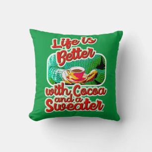 Cute Cozy Life is een betere Cocoa Fun Holiday Log Kussen