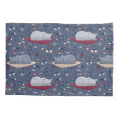 Cute & Cozy Sleepy Cat Dreams Patroon Kussensloop (Achterkant)