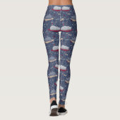 Cute & Cozy Sleepy Cat Dreams Patroon Leggings (Achterkant)