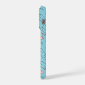 Cute & Cozy Sleepy Cat Dreams Pattern iPhone case (Côté gauche)