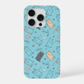 Cute & Cozy Sleepy Cat Dreams Pattern iPhone case (Verso)
